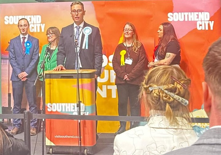 Victory speech, elected for Shoeburyness