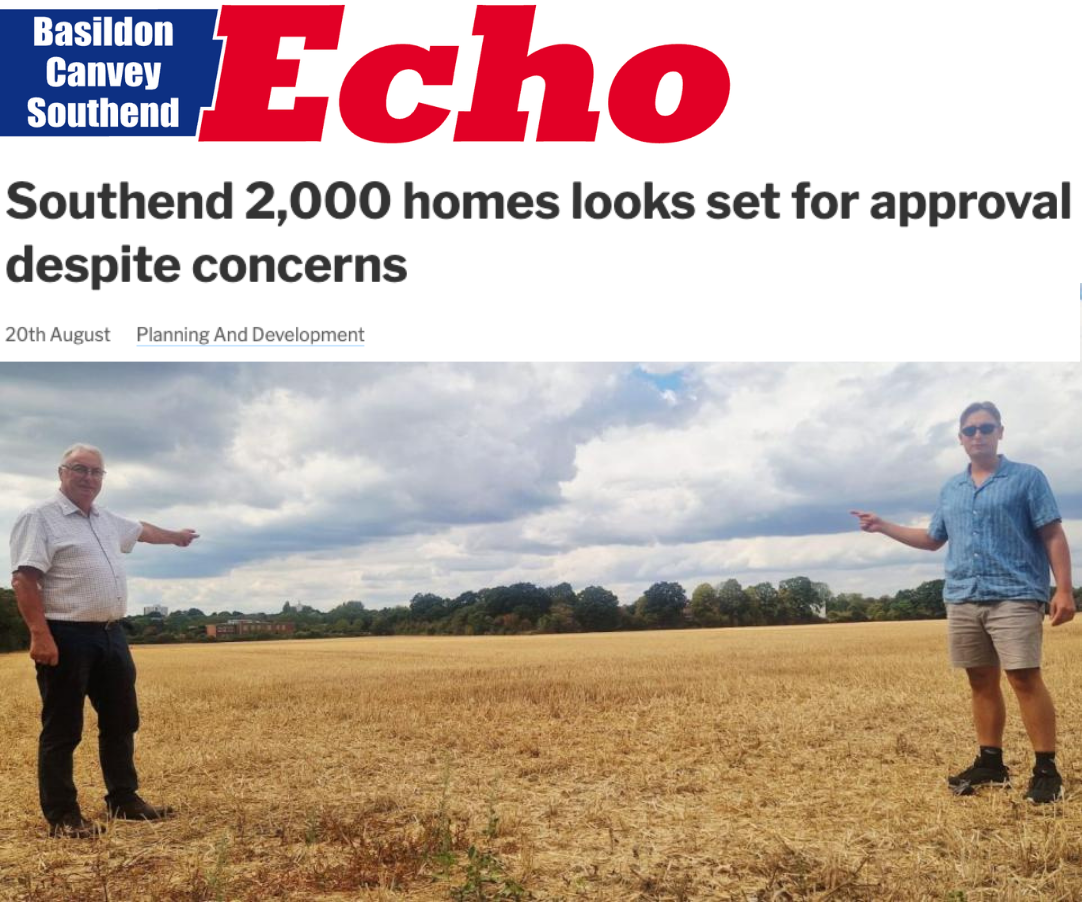 Southend Echo: Southend 2,000 homes looks set for approval despite concerns