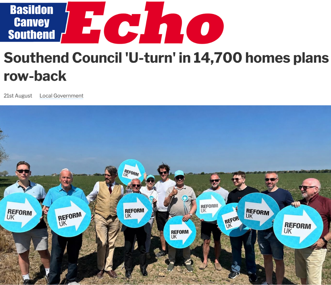 Southend Echo: Southend Council U-turn in 14,700 homes plans row-back