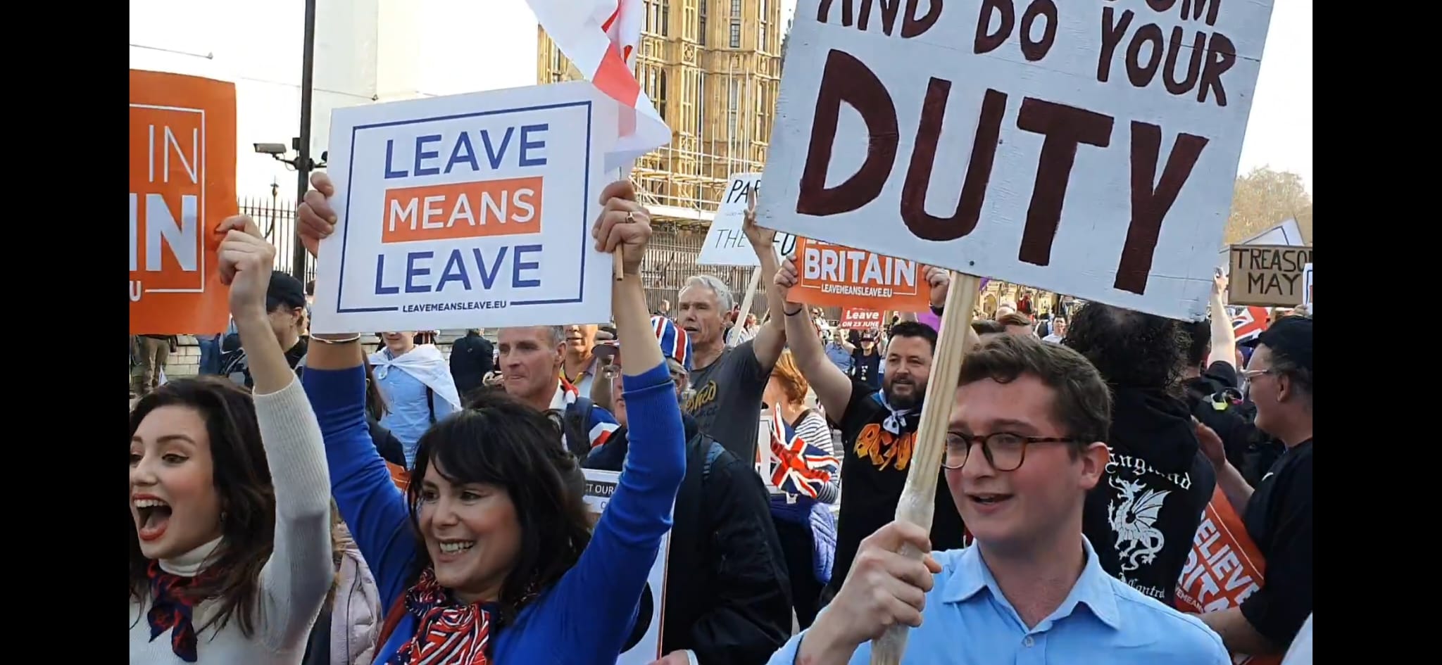 Leave Means Leave rally outside Parliament